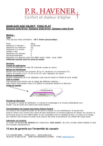 fiche technique coussin qualité Bankauflage Objekt
