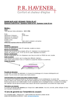 fiche technique coussin qualité Bankauflage Verano