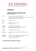 fiche technique agenouilloirs Skai similicuir