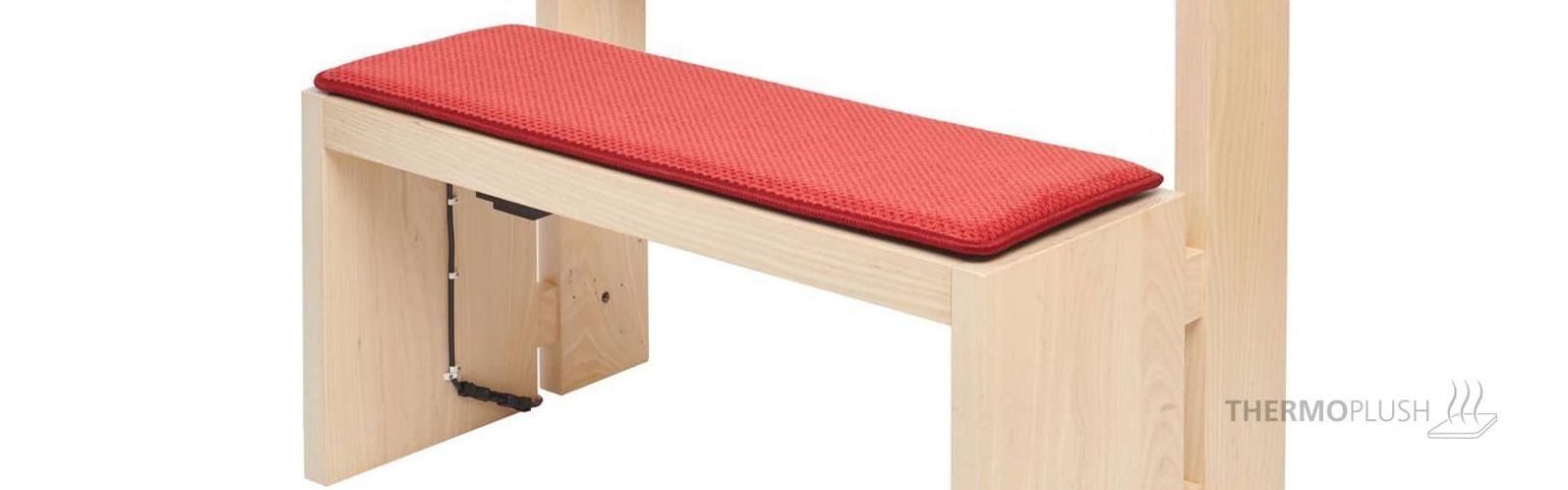 échantillon de banc coussin chauffant Thermoplush 46 Volt Samtplush couleur code 2611 couleur rouge clair
