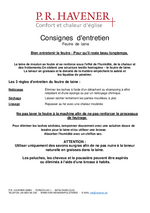 conseil d'entretien coussin qualité feutre