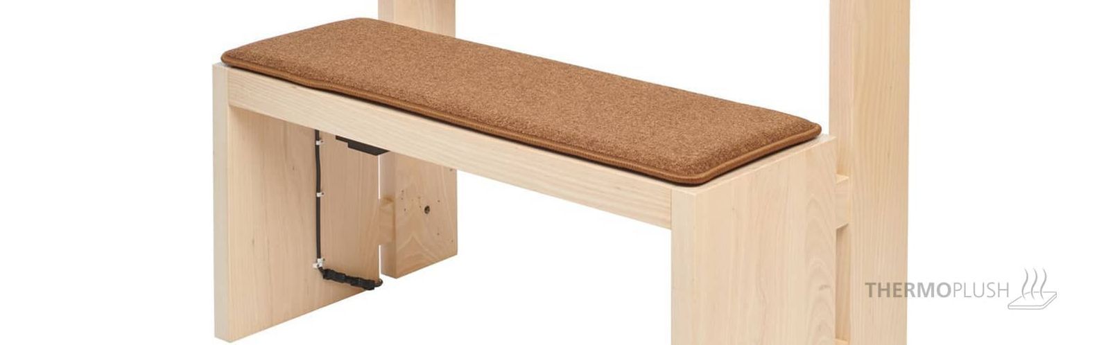 échantillon de banc coussin chauffant Thermoplush 46 Volt Samtplush Classic couleur code 1182 couleur brun clair